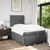 Boxspringbett mit Matratze Dunkelgrau 120x190 cm Stoff Produktbild-Vorschau 3