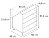 Mobile sottotetto Vicco Rion Bianco 60 x 81.6 cm con 4 Anteprima dell’immagine prodotto 2