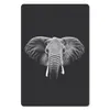 MuchoWow® Mauspad Mousepad Elefant auf schwarzem Produktbild-Vorschau 1
