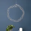 LED-Kranz 'Curly' - 50 warmweiße LED - D: 45cm - Material: Metall - silber Produktbild-Vorschau