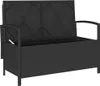 A black poly rattan storage bench with a lift-top lid. Anteprima dell’immagine prodotto