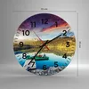Wanduhr - Rund - Glasuhr - See Berge Wasser - 30x30cm - Produktbild-Vorschau 3