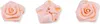 Satinrosen 3cm zum Basteln & Aufnähen 10 Stück Apricot Produktbild-Vorschau 1