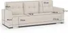 KomfortWelt24 3 Sitzer Sofa mit Schlaffunktion und Produktbild-Vorschau 7