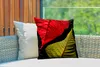 MuchoWow® Outdoor Kissen - Rote und grüne Blätter auf Produktbild-Vorschau 3