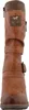 A front view of a brown leather boot. Voir les images du produit