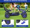Kinder Gokart mit Handbremse & verstellbarem Sitz, Tretauto Produktbild-Vorschau 5