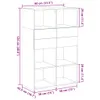 Highboard Weiß 80x42,5x124 cm Holzwerkstoff Produktbild-Vorschau 10