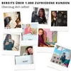 A collage of images showing people using and endorsing the HEYDRY product, along with text promoting customer satisfaction. Produktbild-Vorschau