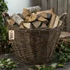 Tmavý proutěný koš na sklizeň ovoce, zeleniny, brambor, Náhled obrázku produktu 15