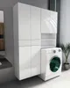 ZABUDOWA PRALKI SZAFKI WISZĄCE biały + POŁYSK 120cm Podgląd zdjęcia produktu 2