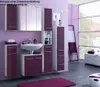 Bad Midischrank Parma in hochglanz aubergine 50 cm breit Produktbild-Vorschau 2
