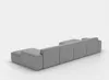 Wohnlandschaft U-Form CELES in Stoff Scala Schwarz Produktbild-Vorschau 2