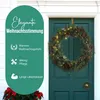Meisterhome ® Künstlicher Weihnachtskranz Adventskranz für Produktbild-Vorschau 4