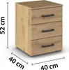 Nachttisch MAIKA inkl. 3 Schubladen von Rauch Artisan Eiche Produktbild-Vorschau 4