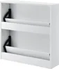 A white shoe cabinet with two flip-down doors. Anteprima dell’immagine prodotto