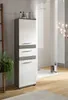 Badezimmer Midischrank "Bailey" weiß Hochglanz und grau Produktbild-Vorschau 2