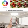 ZMH LED stropní svítidlo bílé ploché stropní svítidlo 22 cm Náhled obrázku produktu 6
