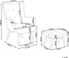 BELIANI Sessel Beige Stoff Gepolstert Gesteppt mit Hocker Produktbild-Vorschau 3