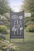 Stele Metall grau Sichtschutz "Wildblume" Windschutz Produktbild-Vorschau 2