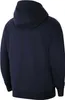 The back view of a navy blue hooded sweatshirt. Náhľad obrázku produktu