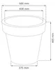 Blumentopf Übertopf inkl. Untersetzer Blumenkübel 50 cm x Produktbild-Vorschau 3