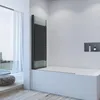 Duschabtrennungen Glas Badewanne schwarz 120x140cm 2 teilig Produktbild-Vorschau 4
