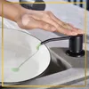 Seifenspender Küche Spülmittelspender schwarz matt 360° Produktbild-Vorschau 2