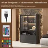 A display cabinet with LED lighting, a USB cable, and a remote control. Anteprima dell’immagine prodotto