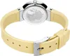 The back of a watch with a yellow strap. Produktbild-Vorschau