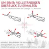 Diagrams illustrating how to fluff out artificial Christmas tree branches, with accompanying text in German. Náhled obrázku produktu