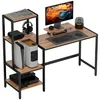 HOMCOM Schreibtisch Computertisch mit Monitorständer, Produktbild-Vorschau 1