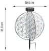 LED Solarleuchte, Lebensblume, silber-antik, rund, H 41 cm Produktbild-Vorschau 10