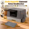 Lettiera per gatti in acciaio inossidabile, dimensioni 71 x Anteprima dell’immagine prodotto 2