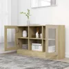 vidaXL Vitrinenschrank Sonoma-Eiche 120x30,5x70 cm Produktbild-Vorschau 3