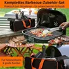 28tlg Grillset Edelstahl 1,5mm Profi Spatel Garhaube Tasche Produktbild-Vorschau 5