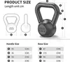 PROIRON Kettlebell aus Gusseisen 4kg 8kg 12kg 16kg 20kg Produktbild-Vorschau 7
