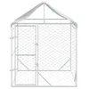 vidaXL Outdoor-Hundezwinger mit Dach Silber 2x2x2,5 m Produktbild-Vorschau 4