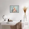 Gerahmtes Poster - Schwarzer Rahmen - Surreal Frau Blumen - Produktbild-Vorschau 6