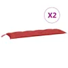 vidaXL Cuscini per panca da giardino 2 pz. Rosso 150x50x7 Anteprima dell’immagine prodotto 8