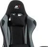 Close-up of the headrest and upper back of a black and gray gaming chair. Náhled obrázku produktu
