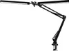 A black adjustable desk lamp with two light bars, clamped to a surface. Produktbild-Vorschau