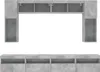 vidaXL 8-tlg. TV-Wohnwand mit LED-Leuchten Betongrau Produktbild-Vorschau 6