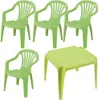 Kindermonoblock SET lime green 4xStuhl Sedia Baby 1xTisch Produktbild-Vorschau 2