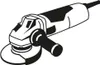 A black and white illustration of an angle grinder. Produktbild-Vorschau