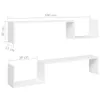 The Living Store Wandregale 2 Stk. Weiß 100x15x20 cm Produktbild-Vorschau 8
