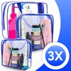 Trousse de toilette transparente 3 pièces | Trousse de Voir les images du produit 5