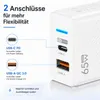 65W USB-C GaN Ladegerät mit 2m USB-C Ladekabel (20W) – Produktbild-Vorschau 5