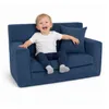 Kindersofa aus Schaumstoff Dunkelblau, ausklappbar und Produktbild-Vorschau 1