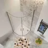 90X90X195cm Doppelseitig NANO Glas Viertelkreis Runddusche Produktbild-Vorschau 5